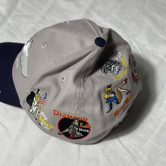 Commemorative Air Force Bomber Command Strapback Hat Cap USA Patches And Pin - Picture 2 of 4